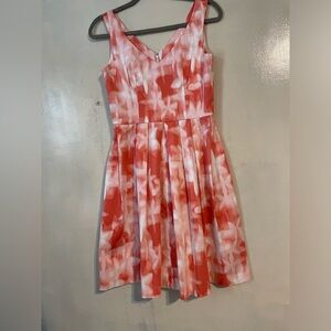 Calvin Klein dress size 4 pleated skater summer dress cotton boho